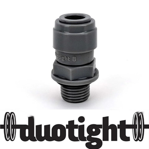 Duotight – 8mm (5/16”) Female x 1/4 Inch BSP Male Thread (With Seated O-Ring)