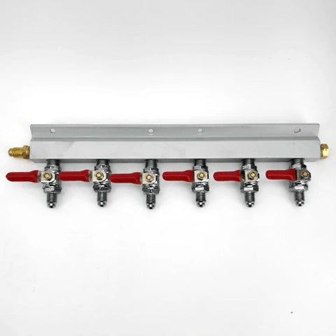 Gas Line Manifold Splitter 6 ways (MFL Thread)